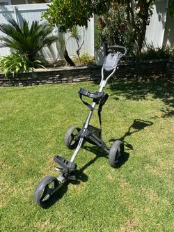 Gd. Cond. Bag Boy Exp. DLX Heavy Duty 3 Wheeled Golf Bag Cart