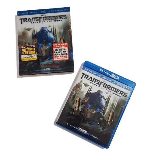 Transformers Dark of the Moon 3D Blu-ray DVD 4-Disc Lenticular Slipcover Sci-fi Action Movie