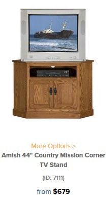 Amish Made Corner Cabinet