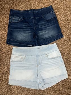 Women stretchy pull on shorts L/XL great condition $15- both. All Info Is Posted Below, Please Read.