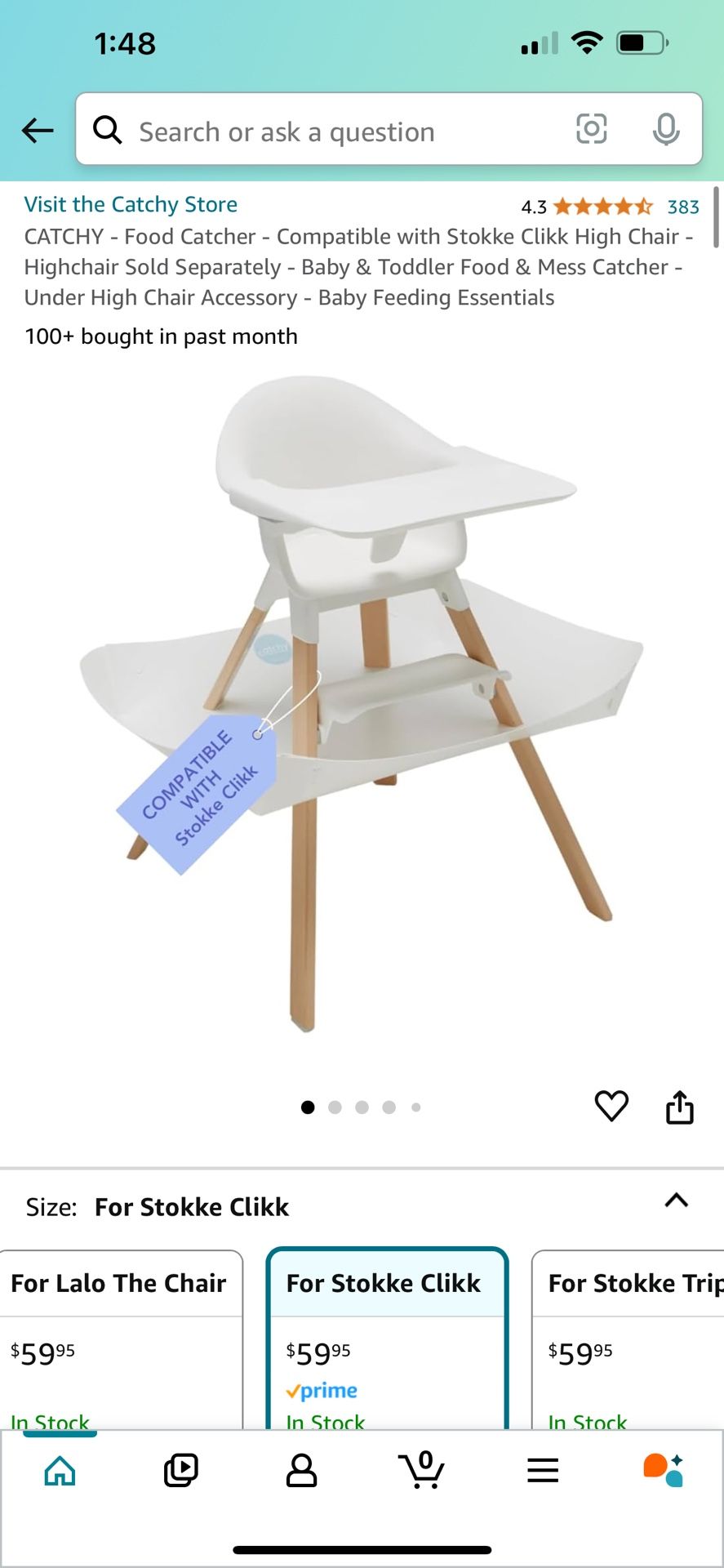 CATCHY - Food Catcher - Compatible with Stokke Tripp Trapp High Chair -