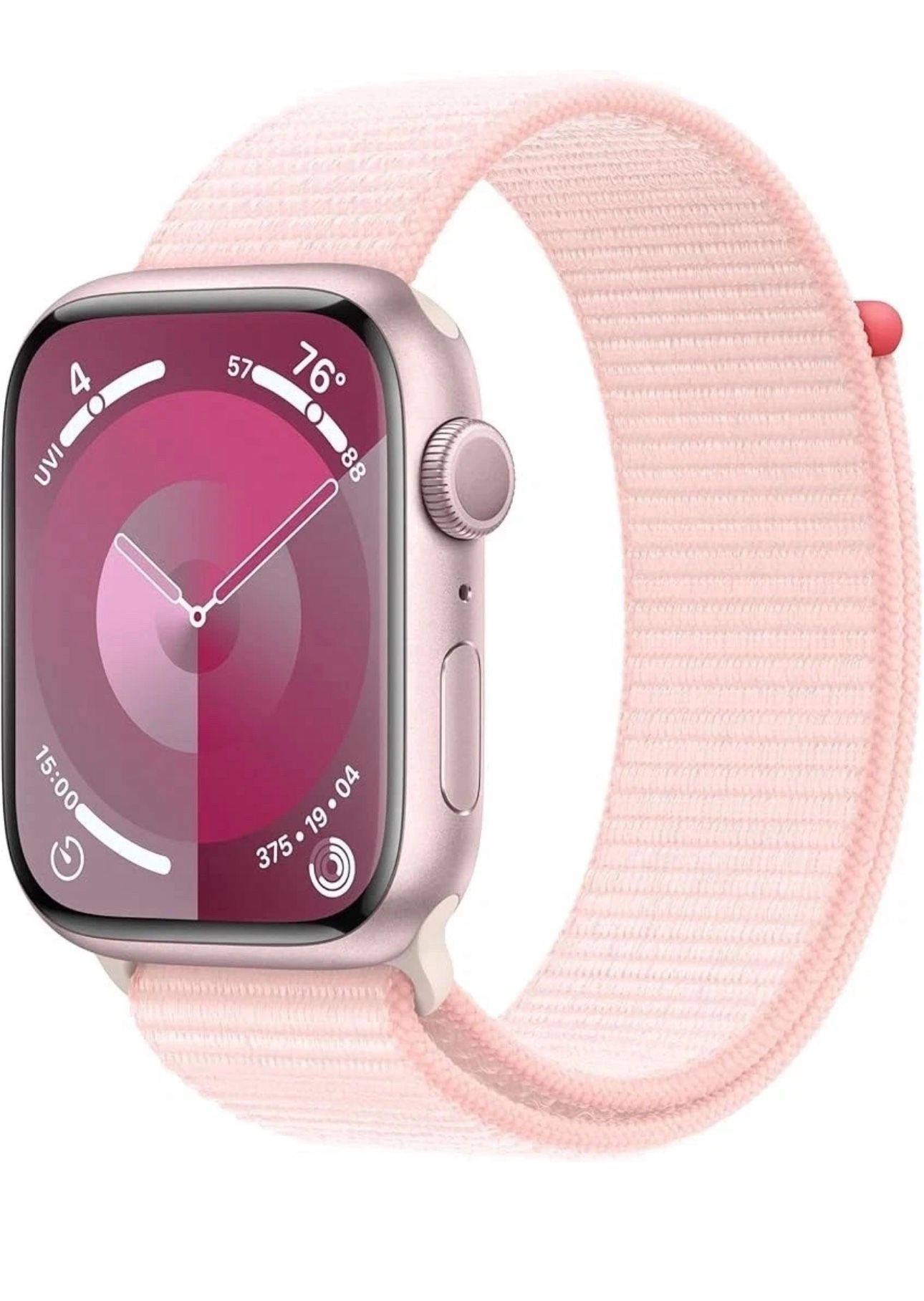 Apple Watch Series 9 GPS 45mm Smartwatch with Pink Aluminum Case & Pink Band New
