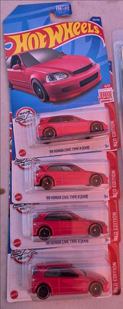 Hot wheels honda civic red edition