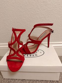 Steve Madden Sidney Red Nubuck  Heel