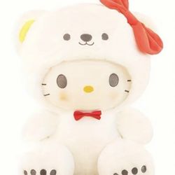 Hello Kitty White Plush Teddy Bear 