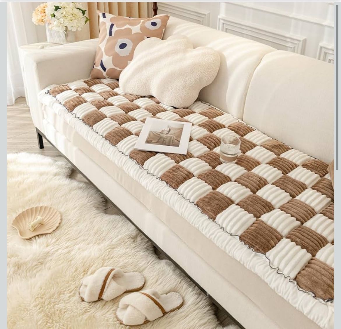 Couch Cover for Dogs Washable, Sofa Cover Protector, Couch Covers for 3 Cushion