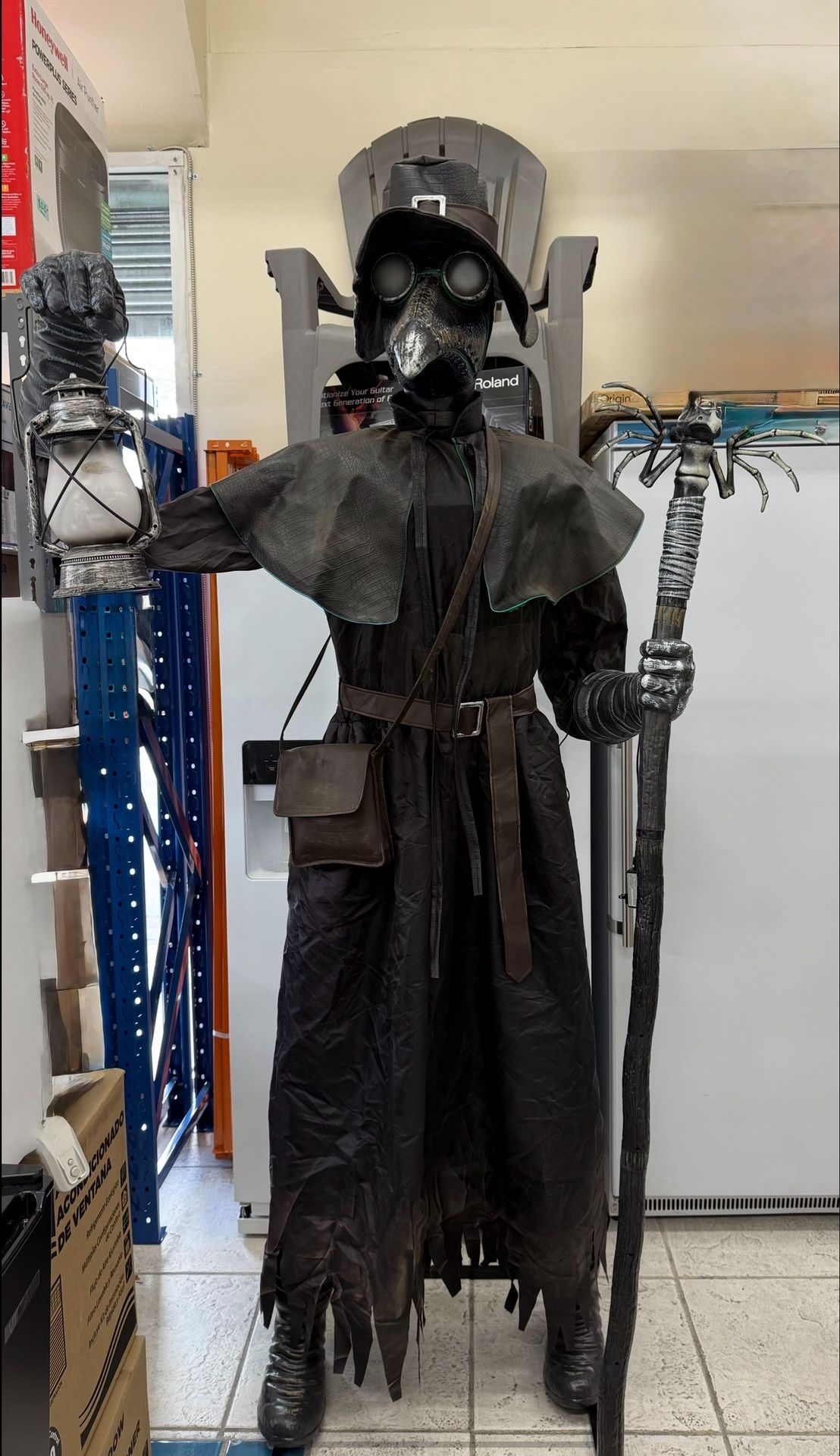 HOME ACCENTS HOLIDAY - 7 ft Animated LED Plague Doctor Halloween Decoration