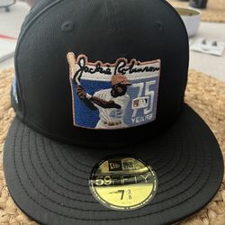 Exclusive Jackie Robinson 75th New Era Hat Ebbets Side Patch 7 3/8
