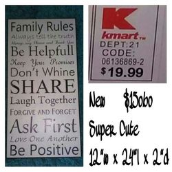 Family Rules Art/Decor