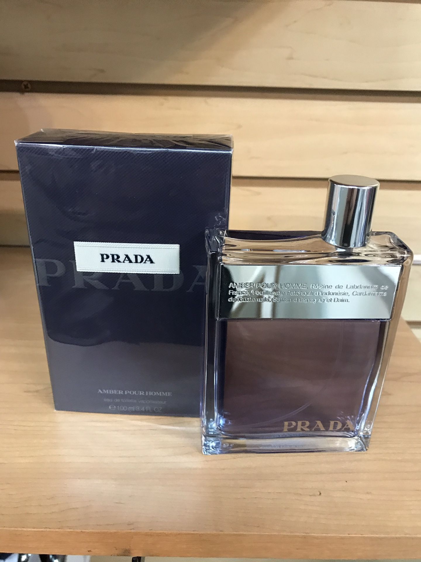 100 authentic PRADA AMBER POUR HOMME 3.4OZ 100ML ORIGINAL BRAND NEW IN THE BOX Fragrance