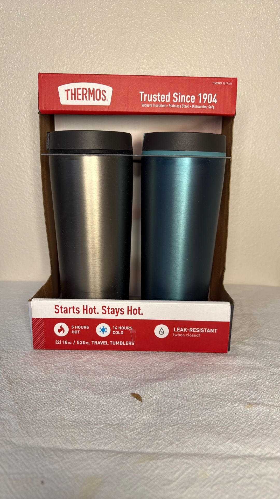 2 New Thermos Travel Tumblers