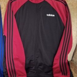 1 Adidas Mens Large Essentials 3 Stripes RED  Jacket 
USED WORN ONES LIKE NEW
