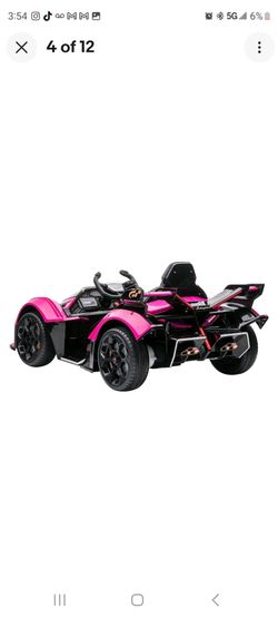 Dakott Lamborghini Gran Turismo V12 Battery Power Ride On Toy, Pink (For Parts)