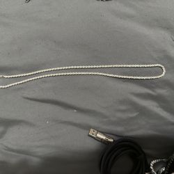 silver rope chain 22 in