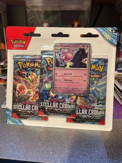 Pokemon Stellar Crown 3 Pack Blisters Tinkaton