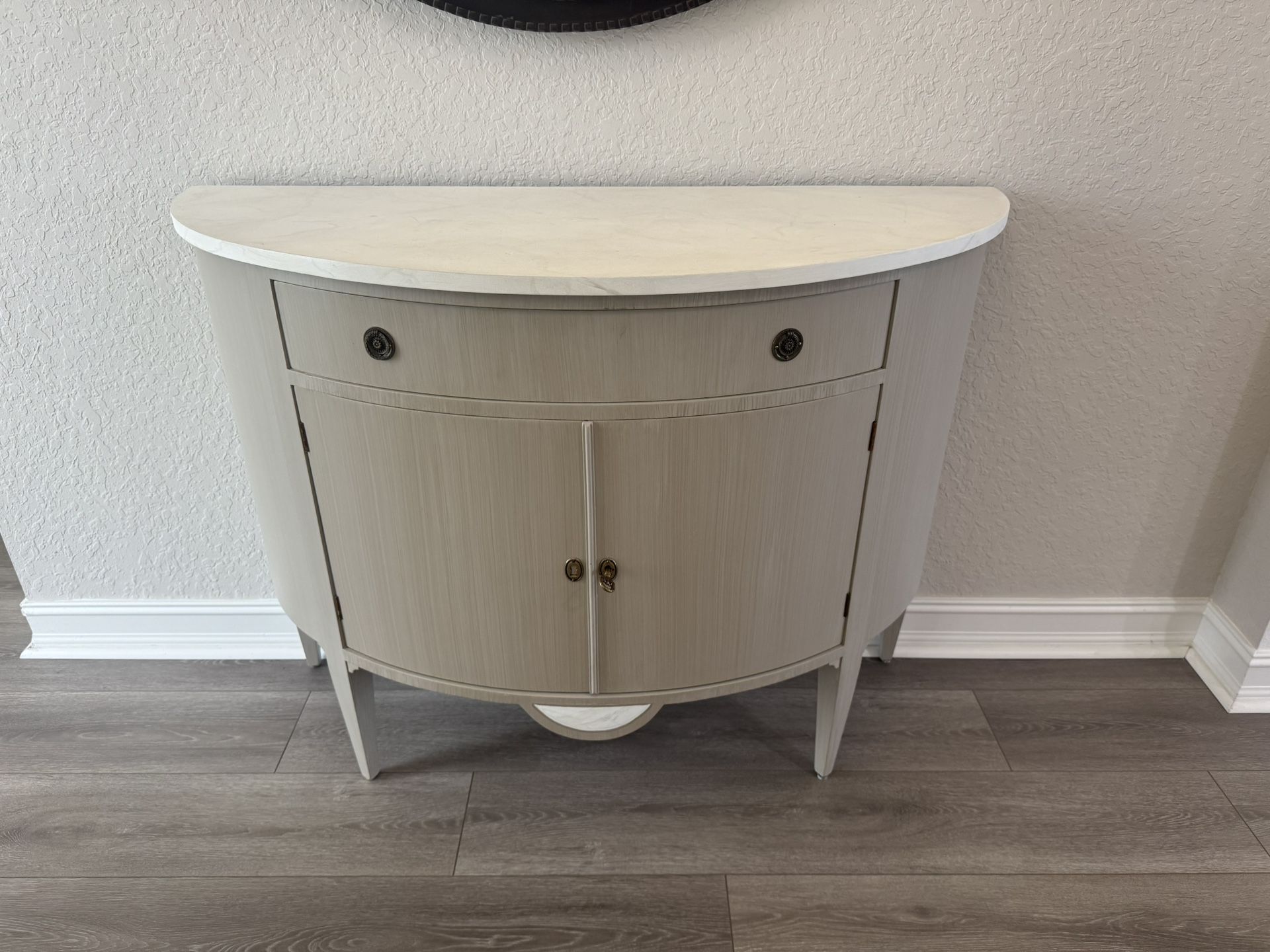 Ethan Allen Hand Painted Cabinet Marbleized Top