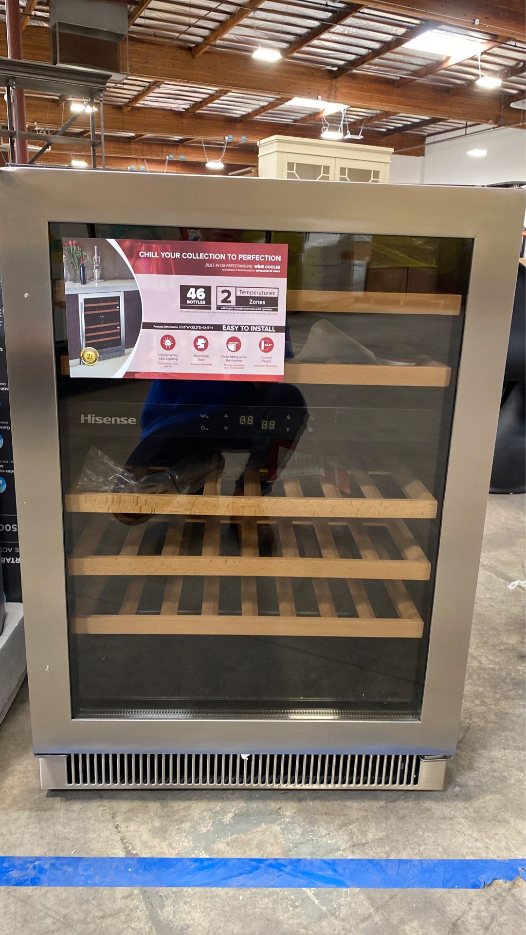 NEW Hisense/ Dual Temp Zone 46 Bottle Wine Cooler for Sale in Temecula, CA OfferUp