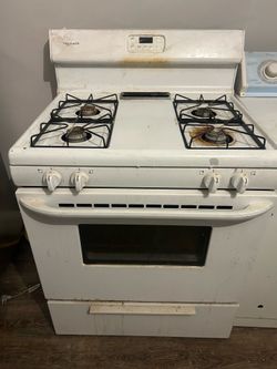 White Frigidaire Gas Stove - Works just needs a cleaning