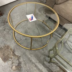 Brass circular Coffee table