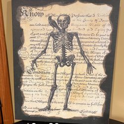 Halloween Canvas Art Skeleton