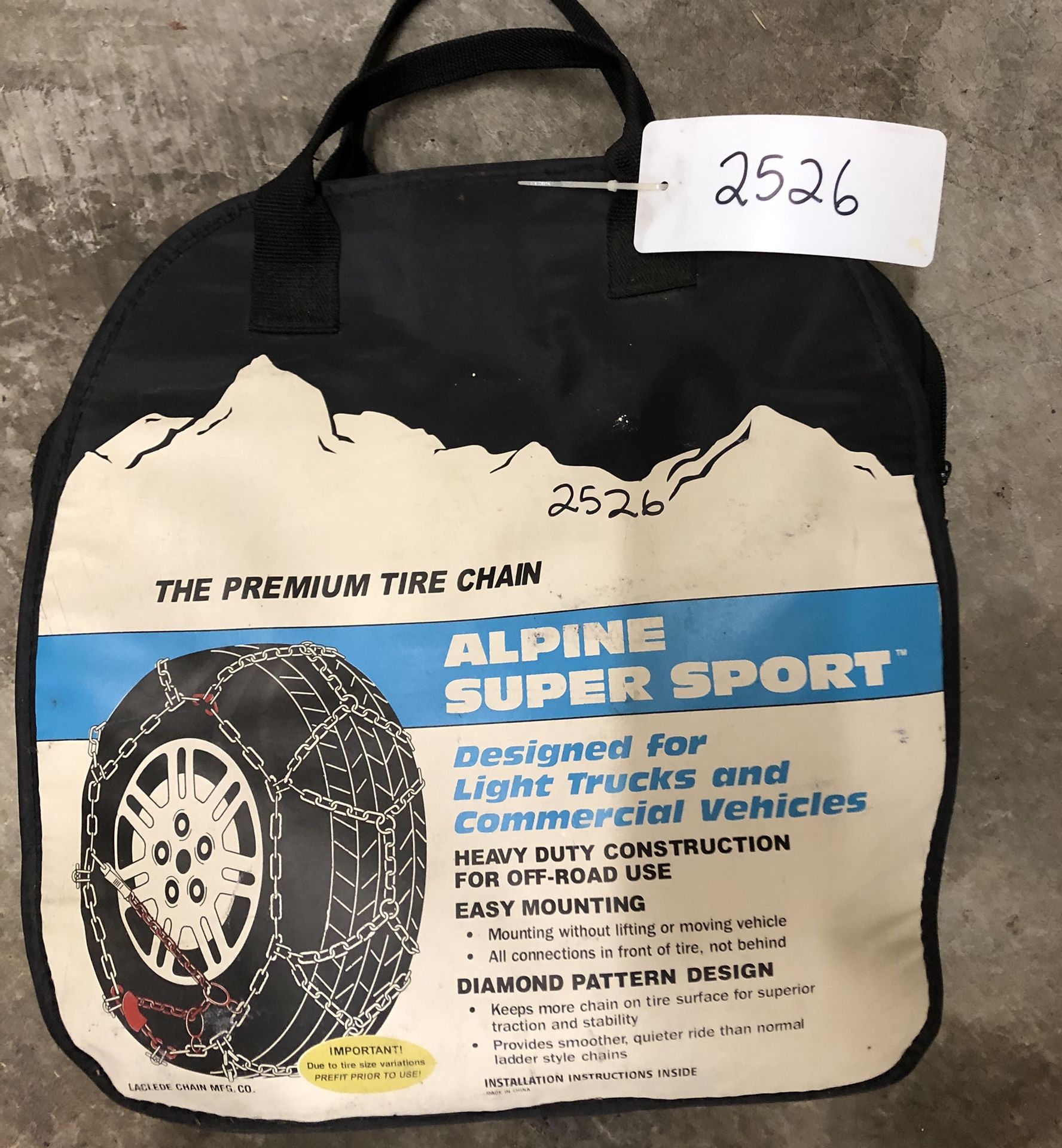 Les Schwab 2526 Quick Fit Tie Chains NEW