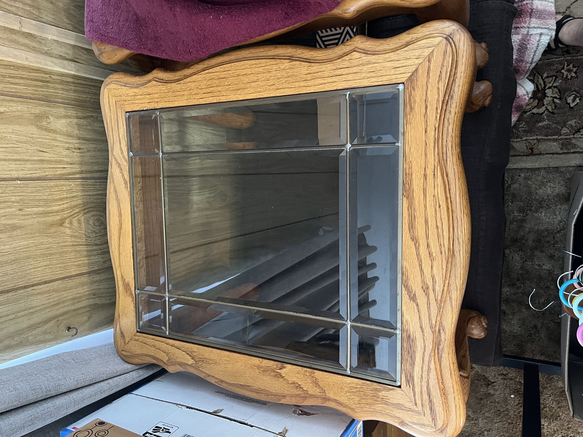 2 Solid Oak End Tables And 1 Coffee Table 