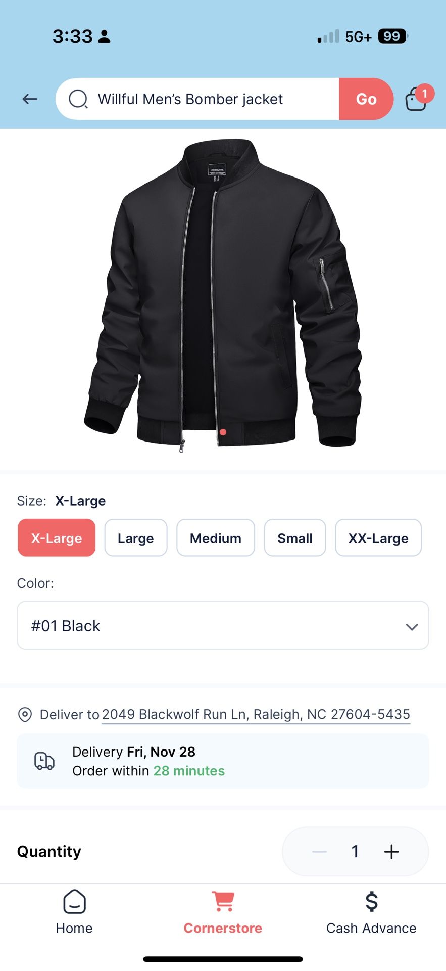 Men’s Bomber Jacket Lightweight