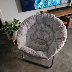 Comfy Saucer Chairs Folding Cozy Faux Fur