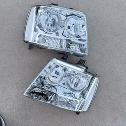 Tahoe Suburban Chrome Clear Headlights 