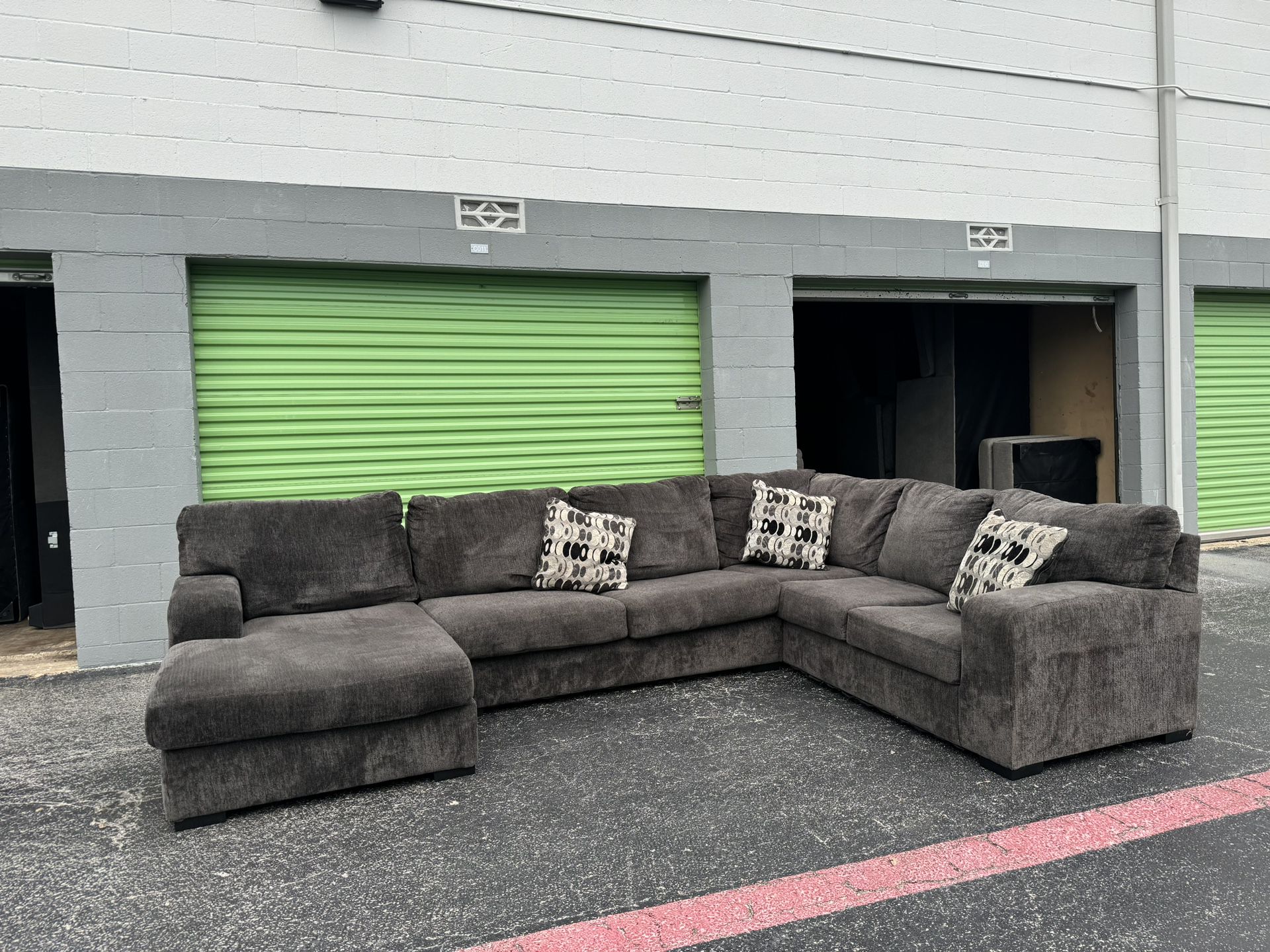 Dark Grey 3pc Sectional Free Delivery