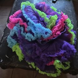 Purple  Puffy  Dress