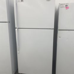 White Whirlpool Top Freezer Refrigerator