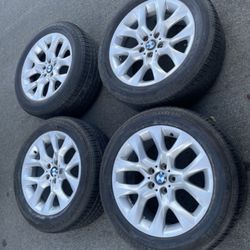 4 — 255/50r19 5x120 5x4.72 Stock BMW X5 X3 Range Rover Wheels Rims Good 90% Treads Continental Tires!!!!