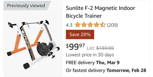 Sun lite F-2 Magnetic Indoor Bicycle Trainer