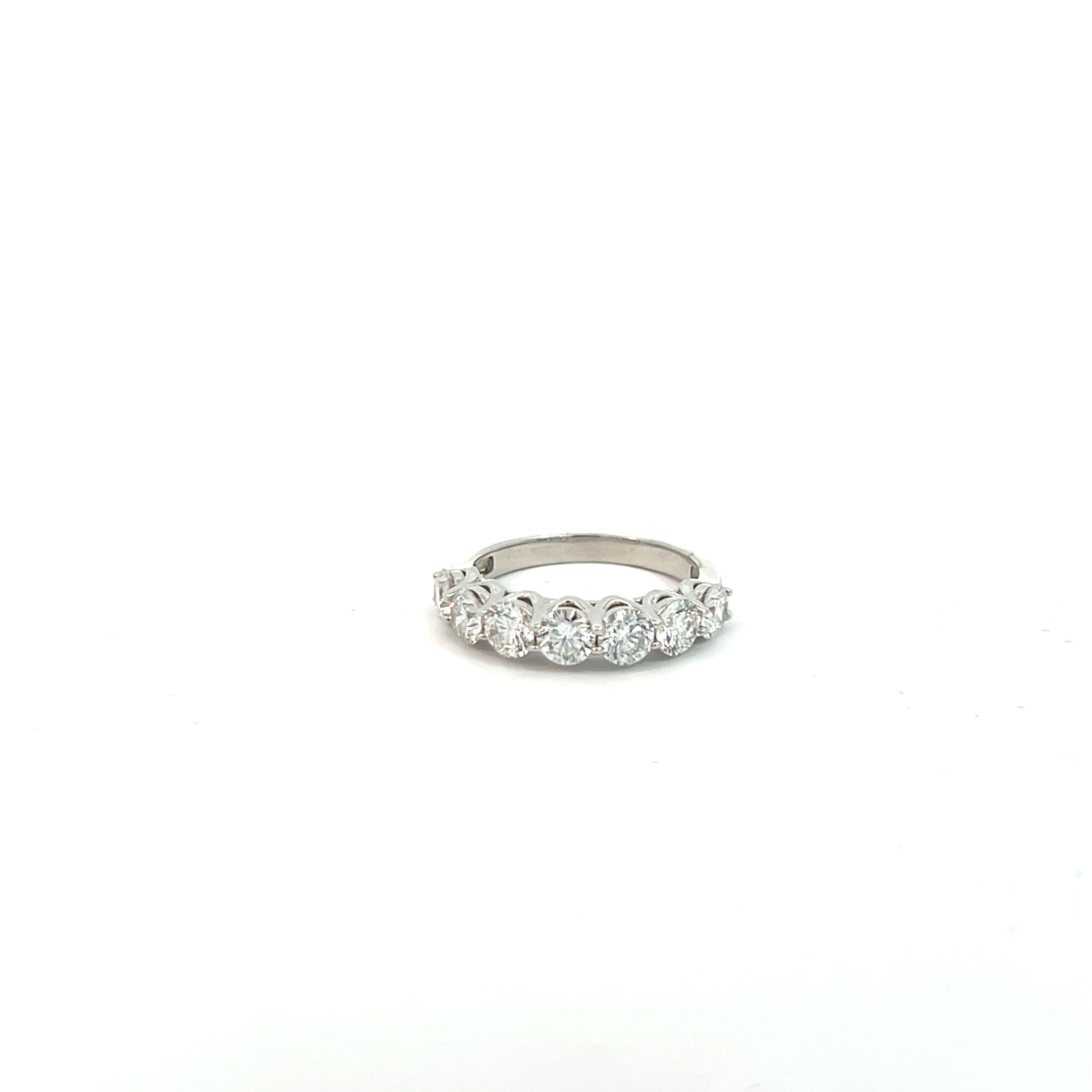 Lab Grown Diamond Ring Half Eternity 14K White Gold Size
