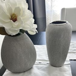 Ceramic Flower Vase Set Of 2 