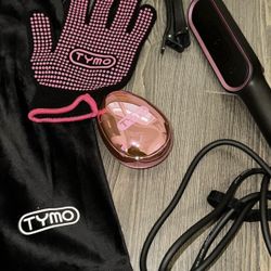 TYMO Ring Plus Ionic Hair Straightener Brush Hair Straightening 1 1/2" Heat Fast