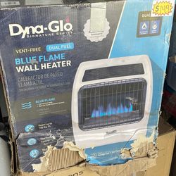 Gas Wall Heater 20000 Btu Dual Combustible 
