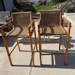 Tiki Wood Stools