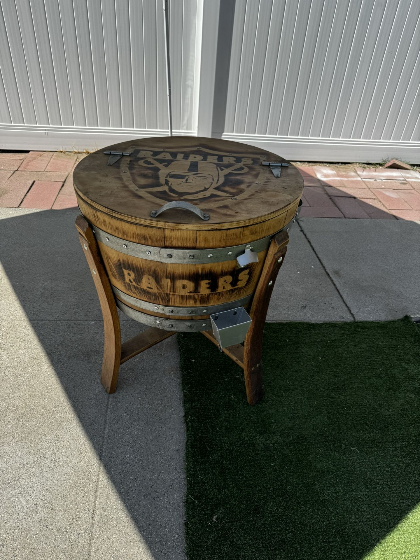 Raiders Wood Cooler