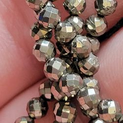 20pcs. Natural Pyrite Beads 3mmx3mm