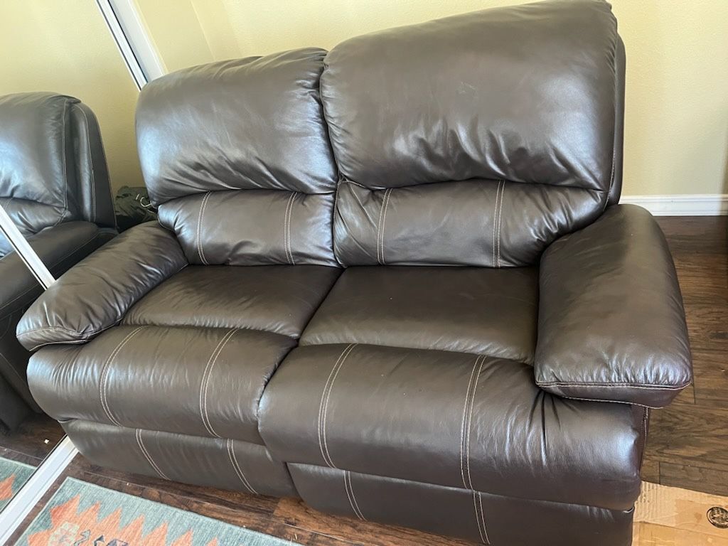 Leather Fold Out Couch