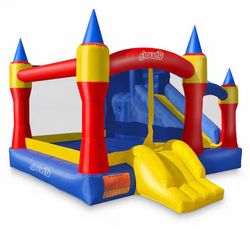 Cloud 9 Royal Slide Bounce House with Blower Inflatable Bouncing Jumper for Kids
