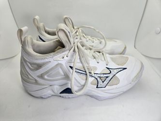 Mizuno Wave Momentum 3 Volleyball Shoes Womens 6.5 White Court Athletic Sneakers