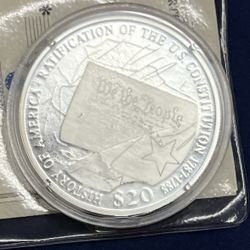 Republic Of Liberia $20 Silver Coin 1oz