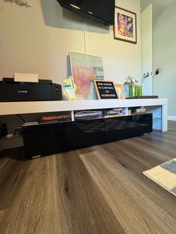 Modern Black & White TV Stand / Entertainment Center