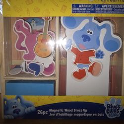 🆕️26 PIECE BLUES CLUES MAGNETIC WOOD DRESS UP