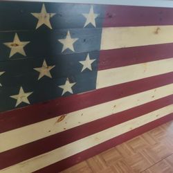 Large Wooden Flag Table, 72 X 45