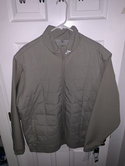 Men’s Adidas Quilted Hybrid Jacket / Gray / Size Extra Large XL