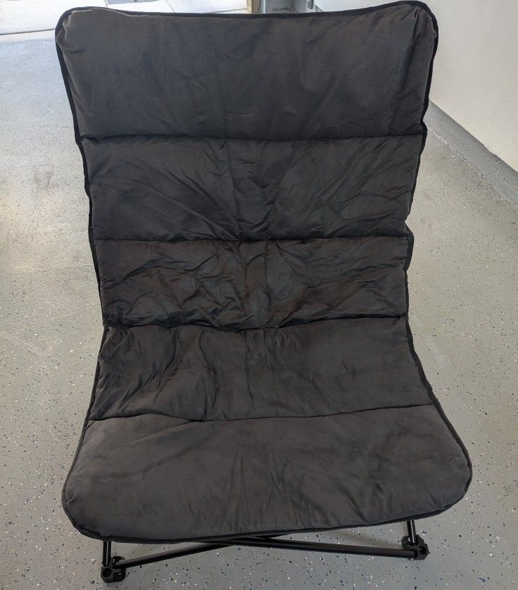 Gray Oversized Folding Butterfly Chair